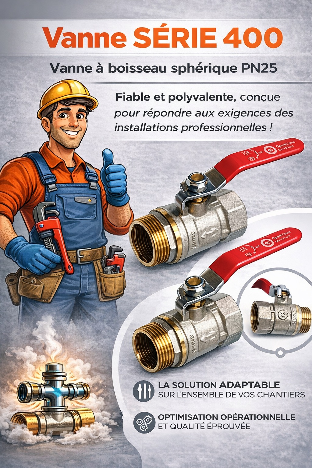 Nouveauté : Vanne Laiton PN25 – Série 400